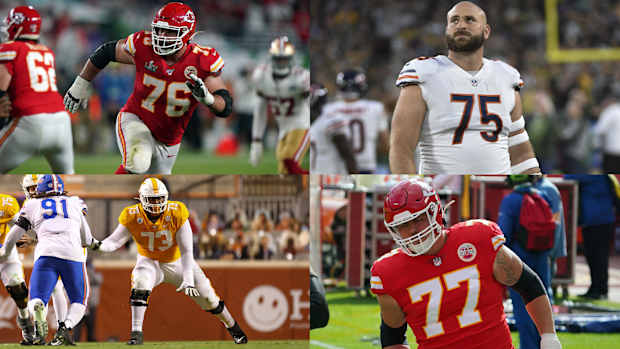 Laurent Duvernay-Tardif, Kyle Long, Trey Smith and Andrew Wylie